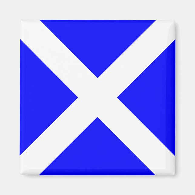 Nautical Flagga Alphabet Signal Brev M (Mike) Magnet (Framsidan)