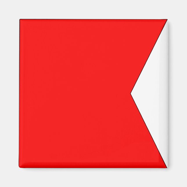 Nautical Flagga ’B’ Bravo Magnet (Framsidan)