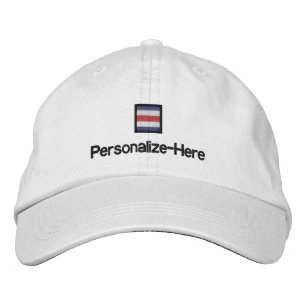 Nautical Flagga "C" Personlig Boater's Hat Broderad Keps