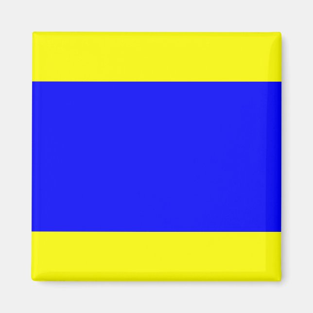 Nautical Flagga ’D’ Delta Magnet (Framsidan)
