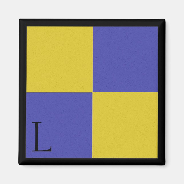 Nautical Flagga Magnet Alphabet Brev L (Framsidan)