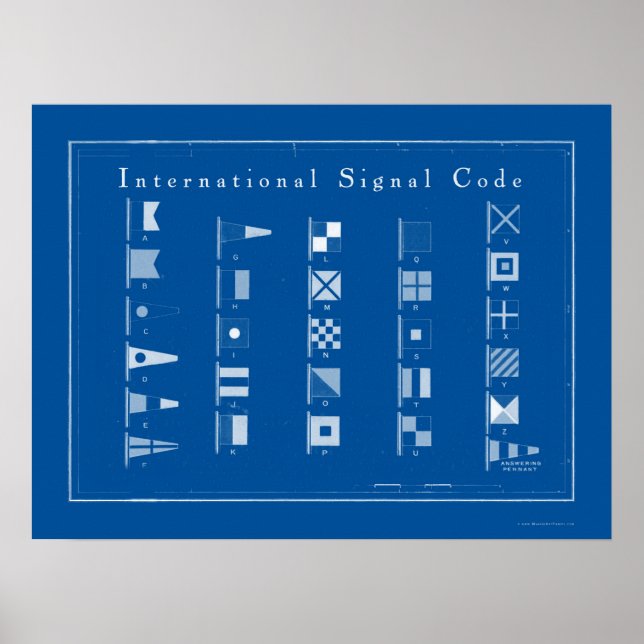 Nautical Flagga Poster Art (Framsidan)