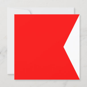 Nautical Flagga Signal Bravo Brev B