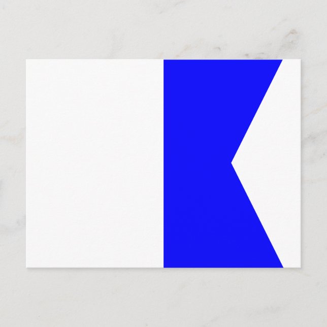 Nautical Flagga Signal Brev A (Alfa) Vykort (Framsida)