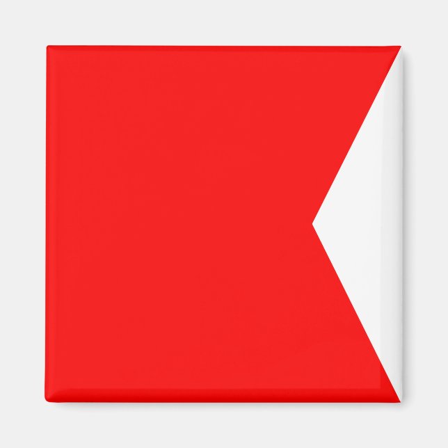 Nautical Flagga Signal Brev B (Bravo) Magnet (Framsidan)