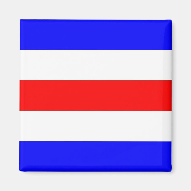 Nautical Flagga Signal Brev C (Charlie) Magnet (Framsidan)