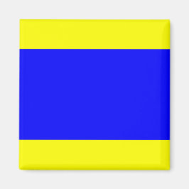 Nautical Flagga Signal Brev D (Delta) Magnet