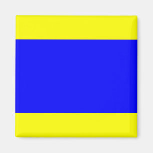 Nautical Flagga Signal Brev D (Delta) Magnet