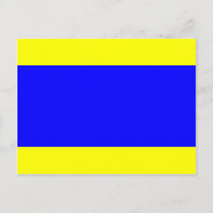 Nautical Flagga Signal Brev D (Delta) Vykort