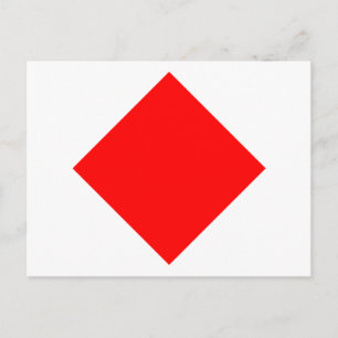 Nautical Flagga Signal Brev F Vykort