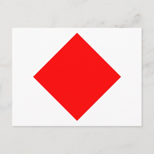 Nautical Flagga Signal Brev F Vykort (Framsida)