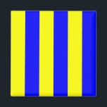 Nautical Flagga Signal Brev G (Golf) Magnet<br><div class="desc">Nautical Flagga Signal Brev G Square Fridge Magnet. Havssignal på kvadrat: flagga som betyder "Golf" - brev G med gult och blå magnet rand mönster färg pub.</div>