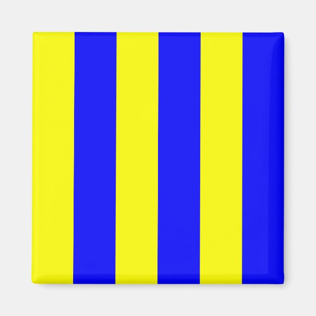 Nautical Flagga Signal Brev G (Golf) Magnet (Framsidan)