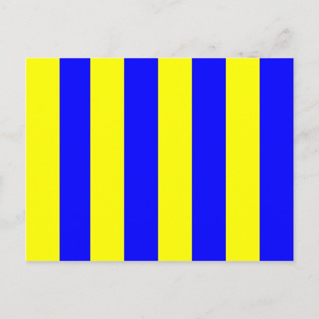 Nautical Flagga Signal Brev G (Golf) Vykort (Framsida)