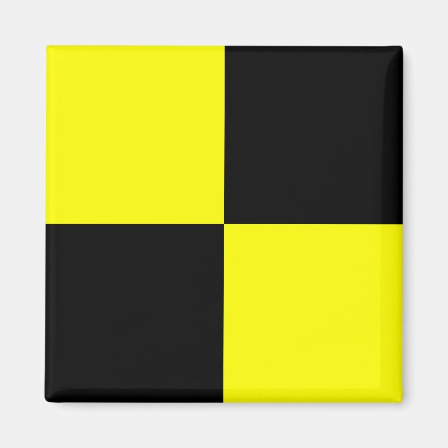 Nautical Flagga Signal Brev L (Lima) Magnet (Framsidan)