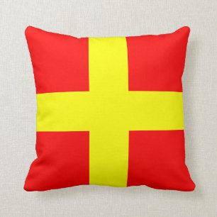 Nautical Flagga Signal Brev R Romeo Kudde