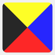 Nautical Flagga Signal Brev Z (Zulu)