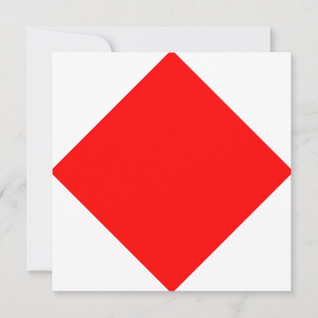 Nautical Flagga Signal Foxtrot Brev F (Framsida)