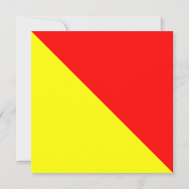 Nautical Flagga Signal Oscar Brev O (Framsida)