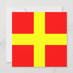 Nautical Flagga Signal Romeo Brev R