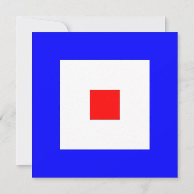 Nautical Flagga Signal Whiskey Brev W (Framsida)