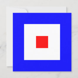 Nautical Flagga Signal Whiskey Brev W