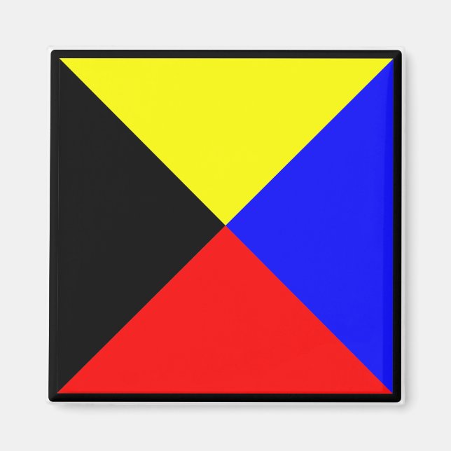 Nautical flagga ZULU Magnet (Framsidan)