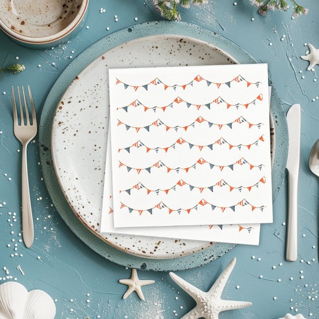 Nautical Flaggor Baby Shower Pappersservett (Skapare uppladdad)