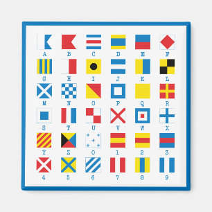 Nautical Flaggor Maritime Signals Alphabet Magnet