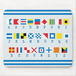 Nautical Flaggor Maritime Signals Mousepad Musmatta