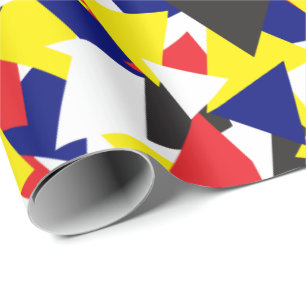 Nautical Flaggor Patterned Presentpapper