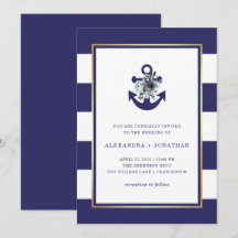 Nautical Flowers | Blått Blommigt Rand Bröllop