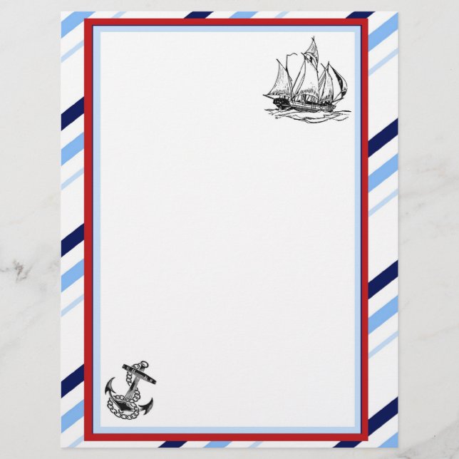 Nautical Frakt & Anchor Letterhead (Framsida)