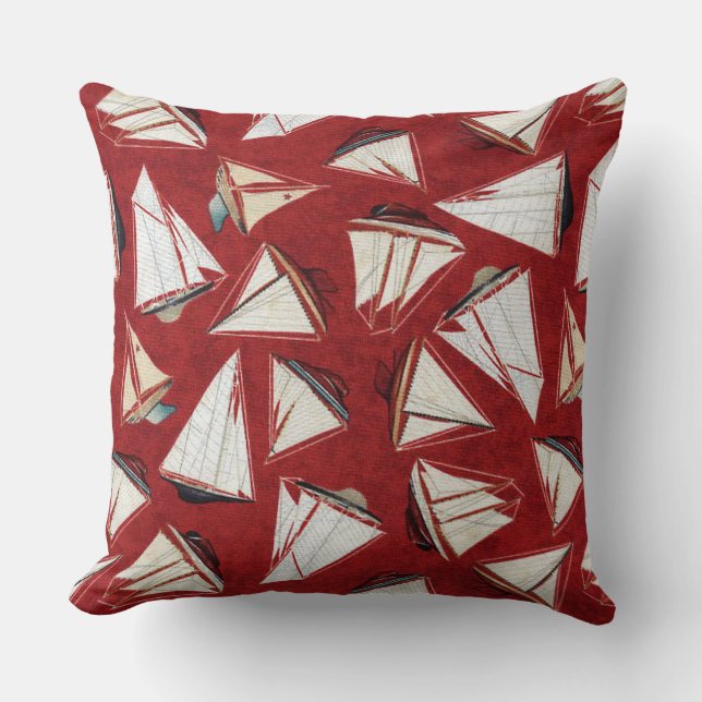 ’Nautical/Frakt’ DEKORATIV KUDDE (Framsida)