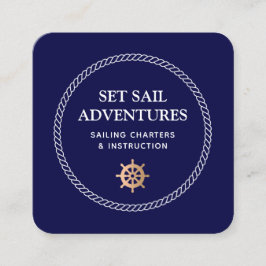 Nautical Frakt Helm Rope Fyrkantigt Visitkort
