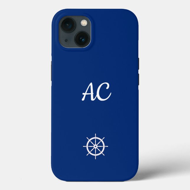 Nautical Fraktas Wheel Blue+White (Personalize) (Baksida)