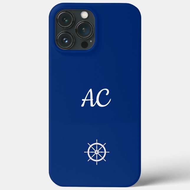Nautical Fraktas Wheel Blue+White (Personalize) (Baksida)