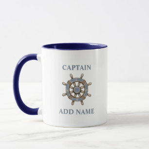 Nautical Fraktas Whem Helm Anpassningsbar kapten N Mugg