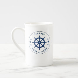 Nautical Fraktas Whem Helm Stars Kapten Namn Benporslin Mugg