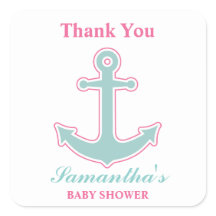 Nautical Girl Anchor Baby Shower Tack