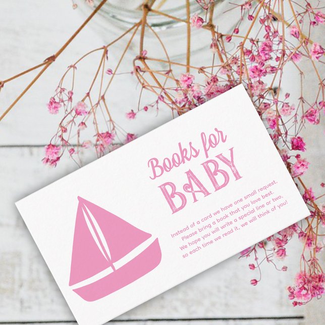 Nautical Girl Baby Shower Bokar för Baby Tilläggskort (Skapare uppladdad)