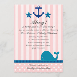 Nautical Girl Inbjudningar
