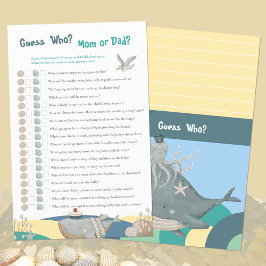 Nautical gissa vem Gult Baby Shower-spel