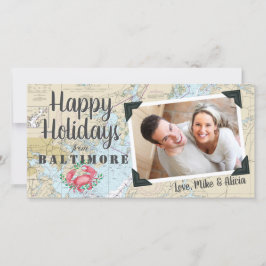 Nautical Glad helg från Baltimore Julkort