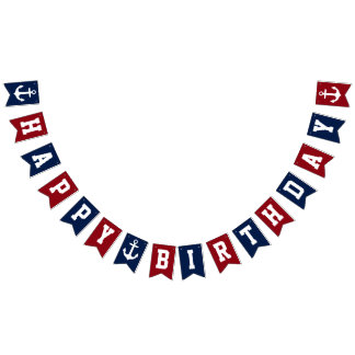 Nautical Grattis på födelsedagen Vimplar