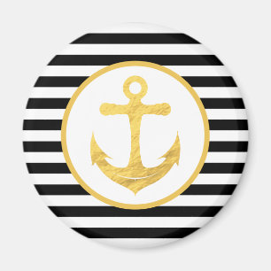 Nautical Guld Anchor och Black Rand Magnet
