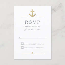 Nautical Guld Anchor White Response OSA kort
