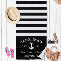 Nautical Heart Bachelorette Helg Black & White