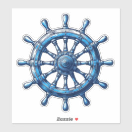 Nautical Helm/Wheel Anpassningsbar-cut Vinyl Stick Klistermärken