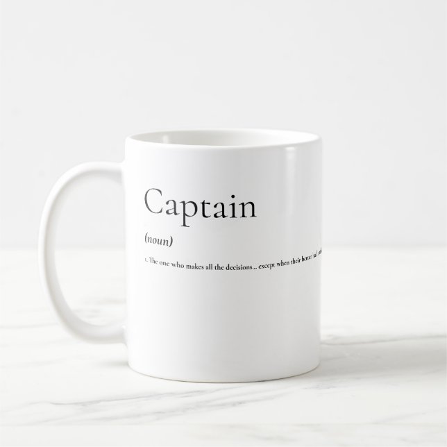 Nautical Humor: Sailor's True Definition Kaffemugg (Vänster)